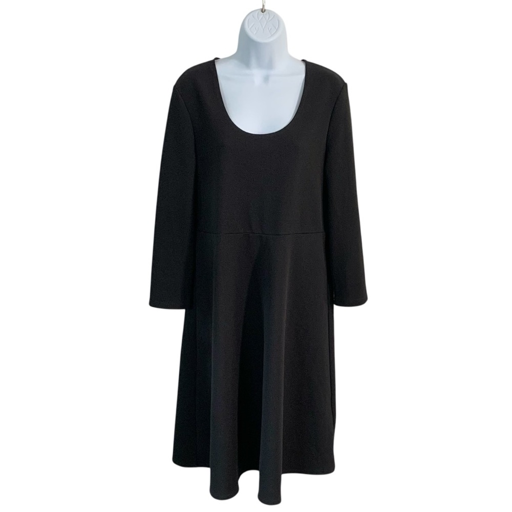TRAVEL ELEMENTS Long Sleeve Scoop Neck Flare Dress Sz XL